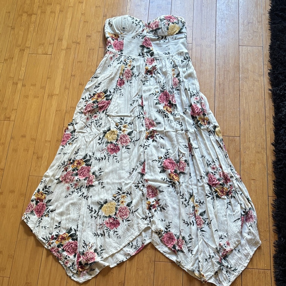American Eagle Outfitters Floral Maxi Dress - White, Pink, Yellow